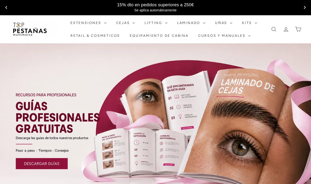 Top Pestañas ecommerce storefront